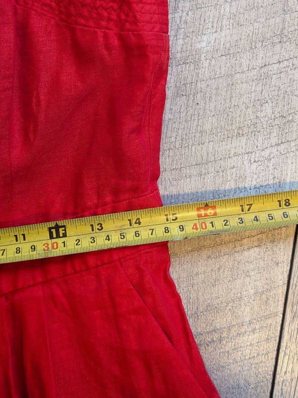 J.Crew Poppy Red 100% Linen Cropped Wide Leg Jumpsuit 8 Resort Coastal Travel - Picture 12 of 14